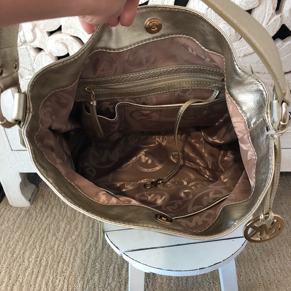 Metallic Gold Michael Kors Shoulder Bag - Picture 4 of 4